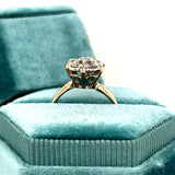 "Dawn" 14K Yellow Gold 1.05 Carat Total Weight 7-Diamond Cluster Ring Estate