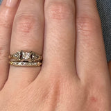 "Delphine" 14K Yellow Gold Diamond Vintage Wedding Set Estate