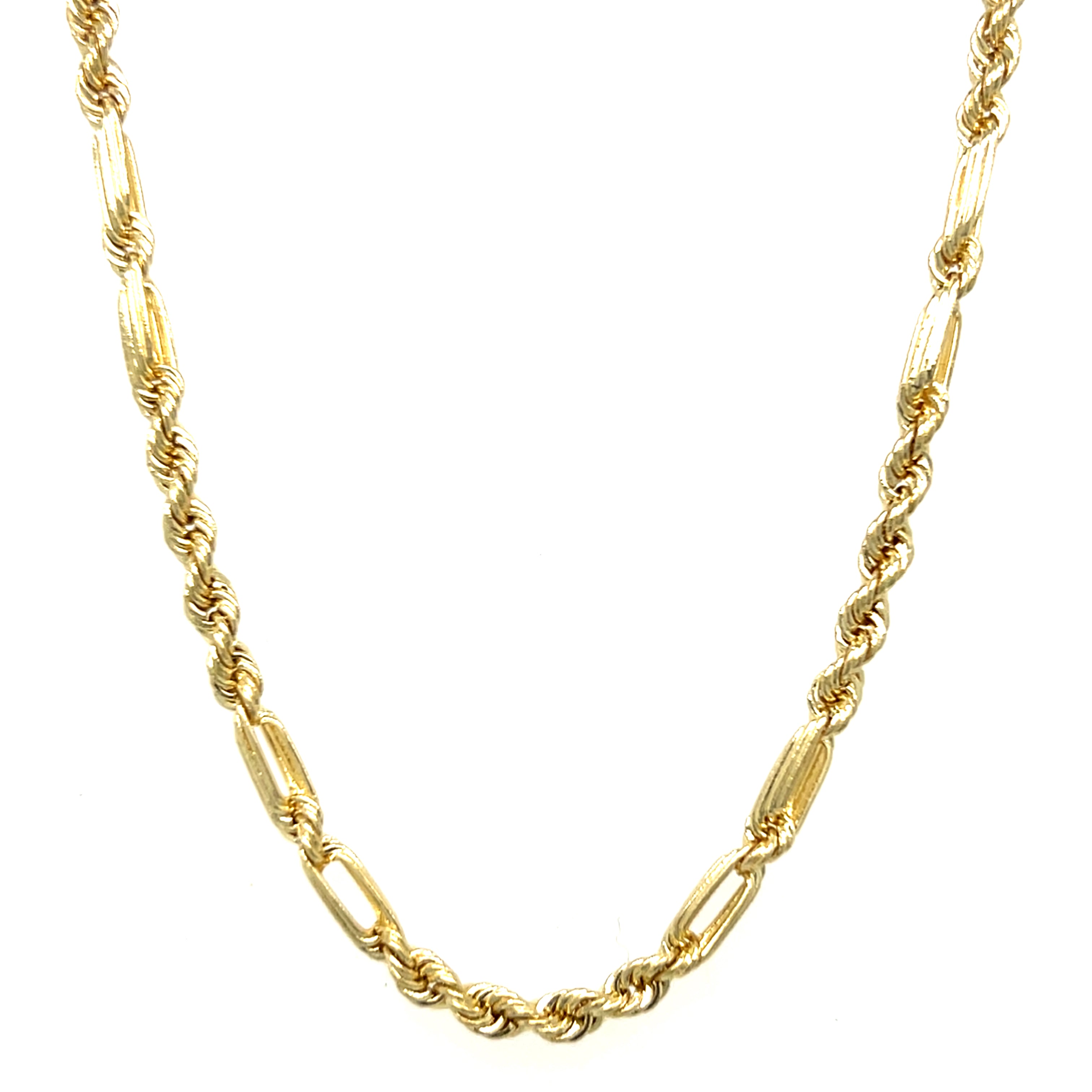 "Dillon" 14K Yellow Gold 2.9mm 16.4g Fancy Rope Chain Estate