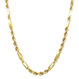 "Dillon" 14K Yellow Gold 2.9mm 16.4g Fancy Rope Chain Estate