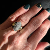 "Dorinda" 10K Yellow Gold ~1.00ct Diamond Cluster Ring (Estate)