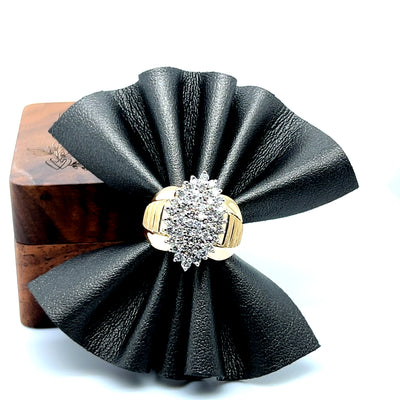 "Dorinda" 10K Yellow Gold ~1.00ct Diamond Cluster Ring (Estate)