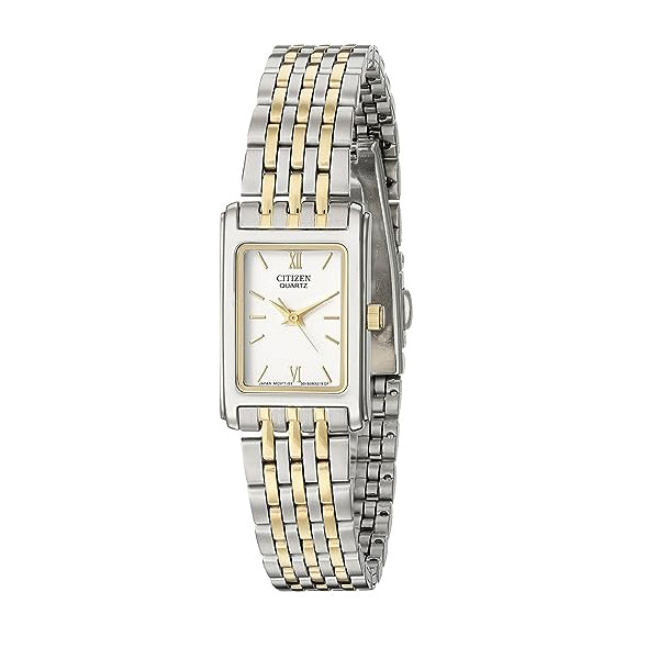 Citizen Ladies' Quartz Rectangular Two-Tone Stainless Steel Bracelet Watch