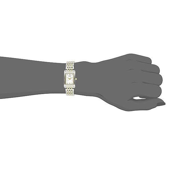 Citizen Ladies' Quartz Rectangular Two-Tone Stainless Steel Bracelet Watch