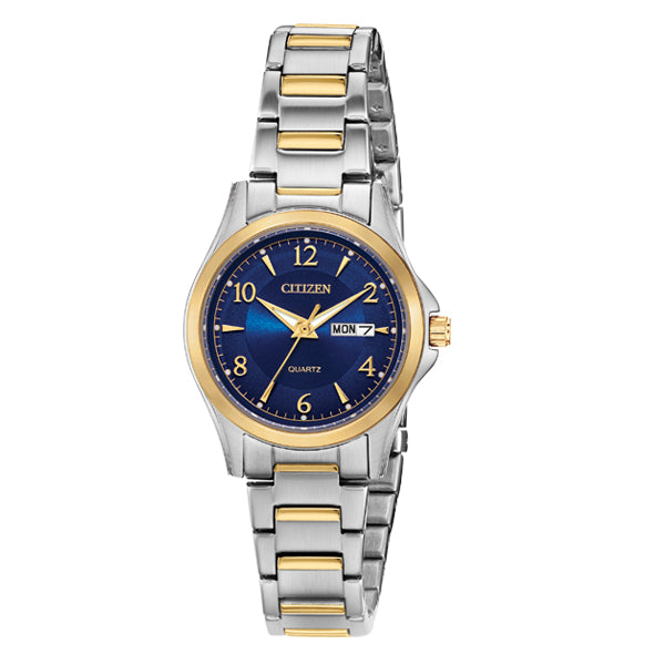 Ladies' Citizen Quartz Blue Dial Two-Tone Watch