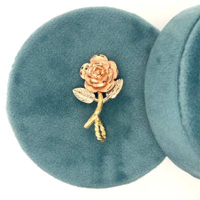 "Eilish" 14KYRG 4g Black Hills Rose Charm Estate