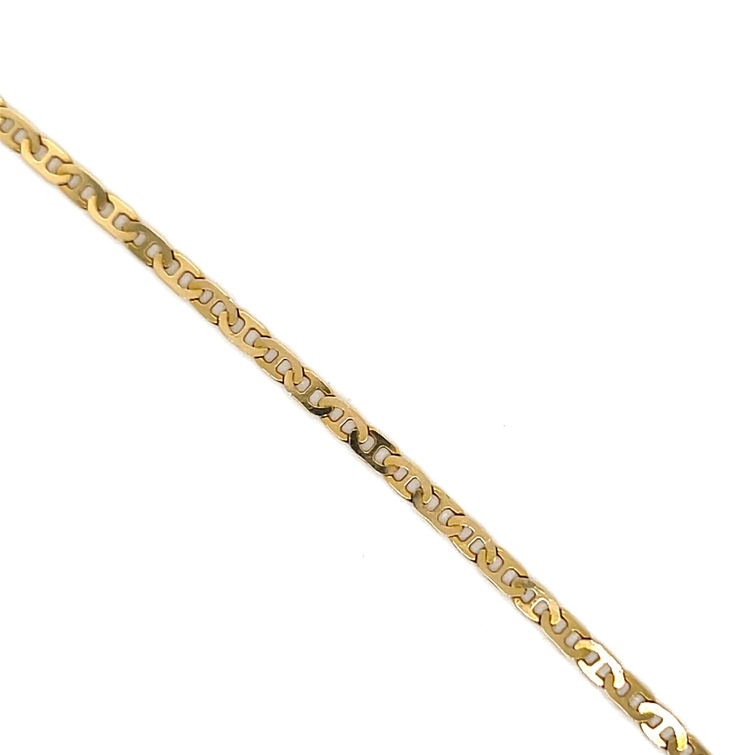 "Emil" 14K Yellow Gold Mariner Anchor Link Anklet 9" Estate