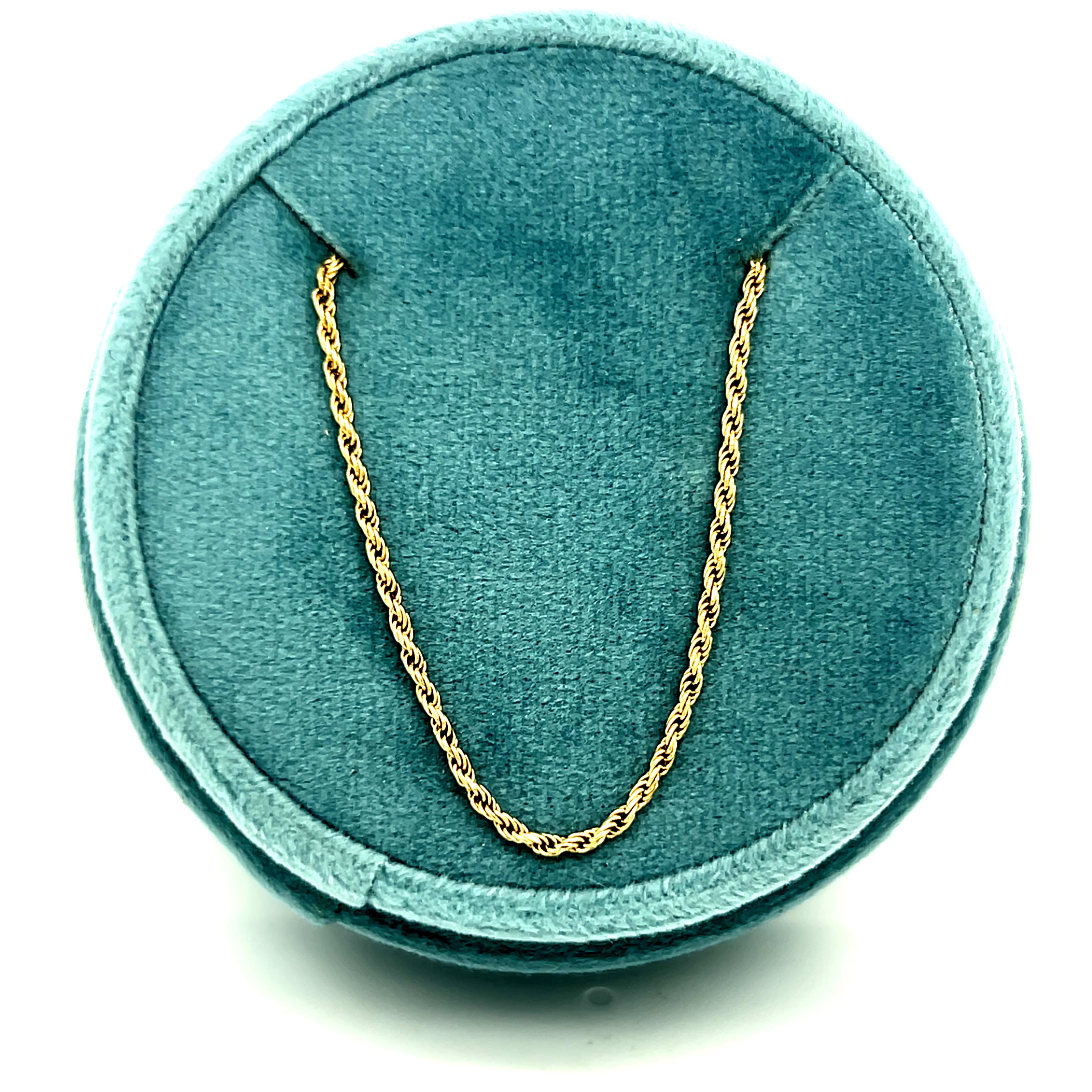"Emmett" 14K Yellow Gold 1.4mm 18" Rope Chain Estate
