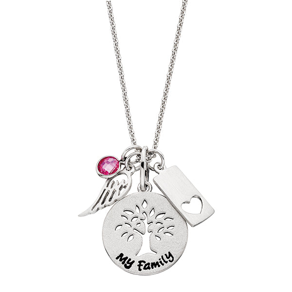 Sterling Silver Mommy Chic Tree of Life Pendant Necklace with Adjustable 18-20" Chain