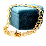 "Forever" 14K Yellow Gold 7g 6.2mm Twist Charm Bracelet