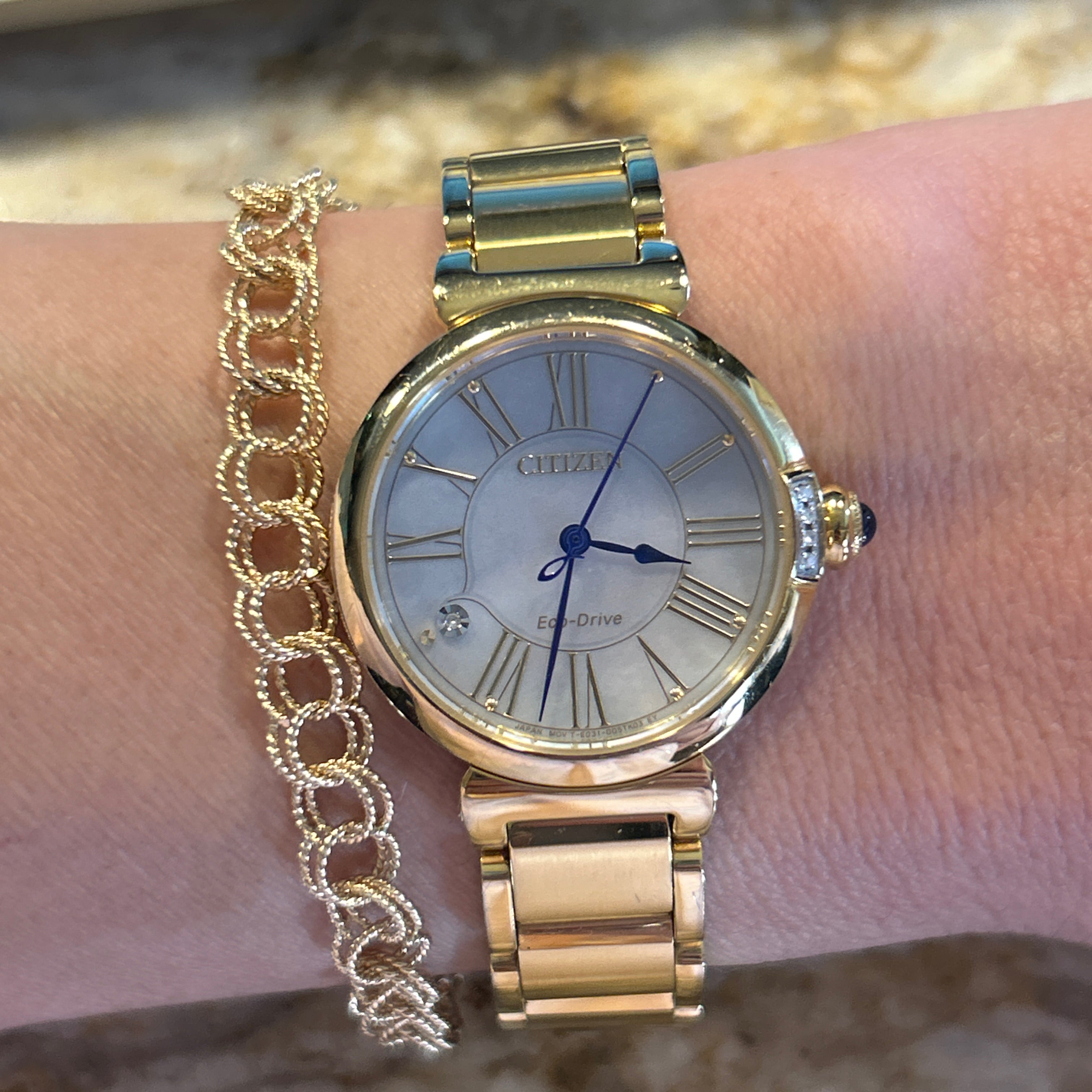 "Forever" 14K Yellow Gold 7g 6.2mm Twist Charm Bracelet