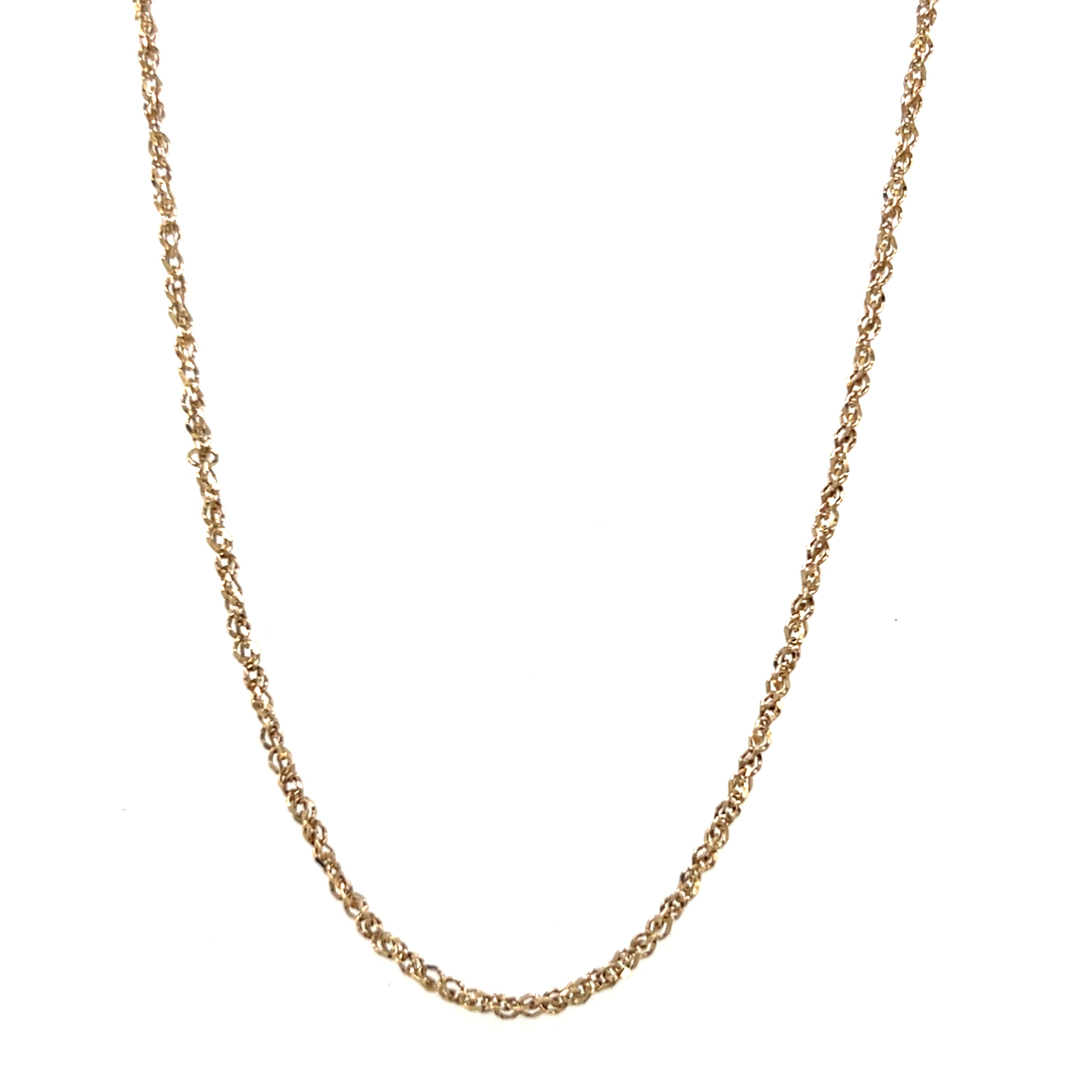 "Glint" 10K Yellow Gold Sparkle Chain 1.5mm Estate 18"