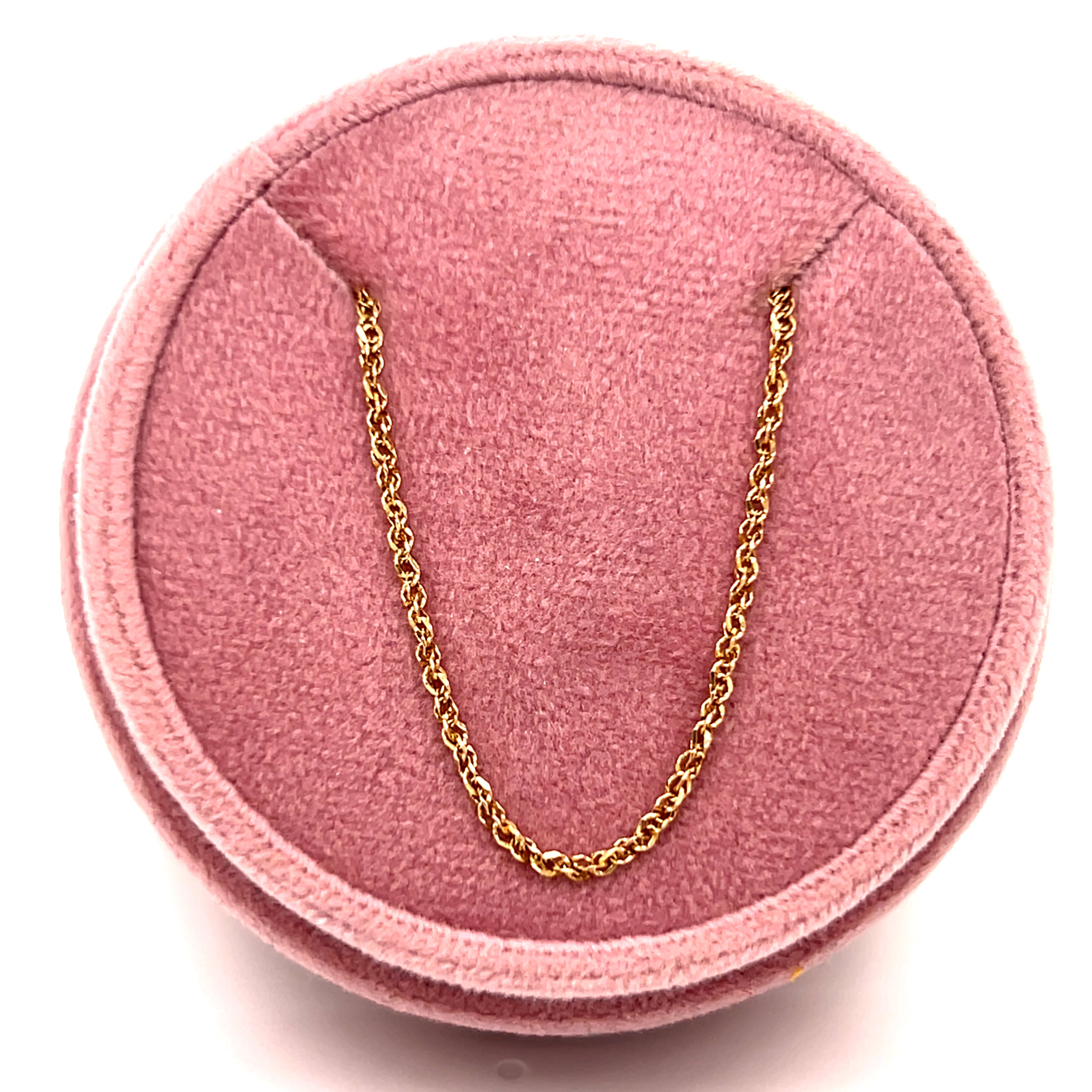 "Glint" 10K Yellow Gold Sparkle Chain 1.5mm Estate 18"