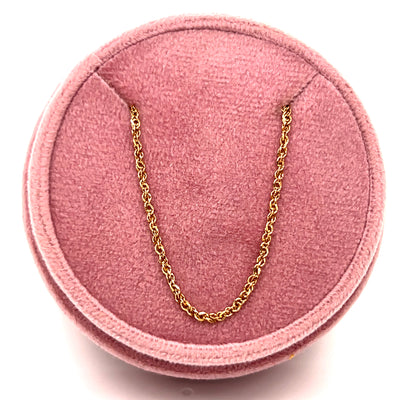 "Glint" 10K Yellow Gold Sparkle Chain 1.5mm Estate 18"