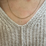 "Glint" 10K Yellow Gold Sparkle Chain 1.5mm Estate 18"