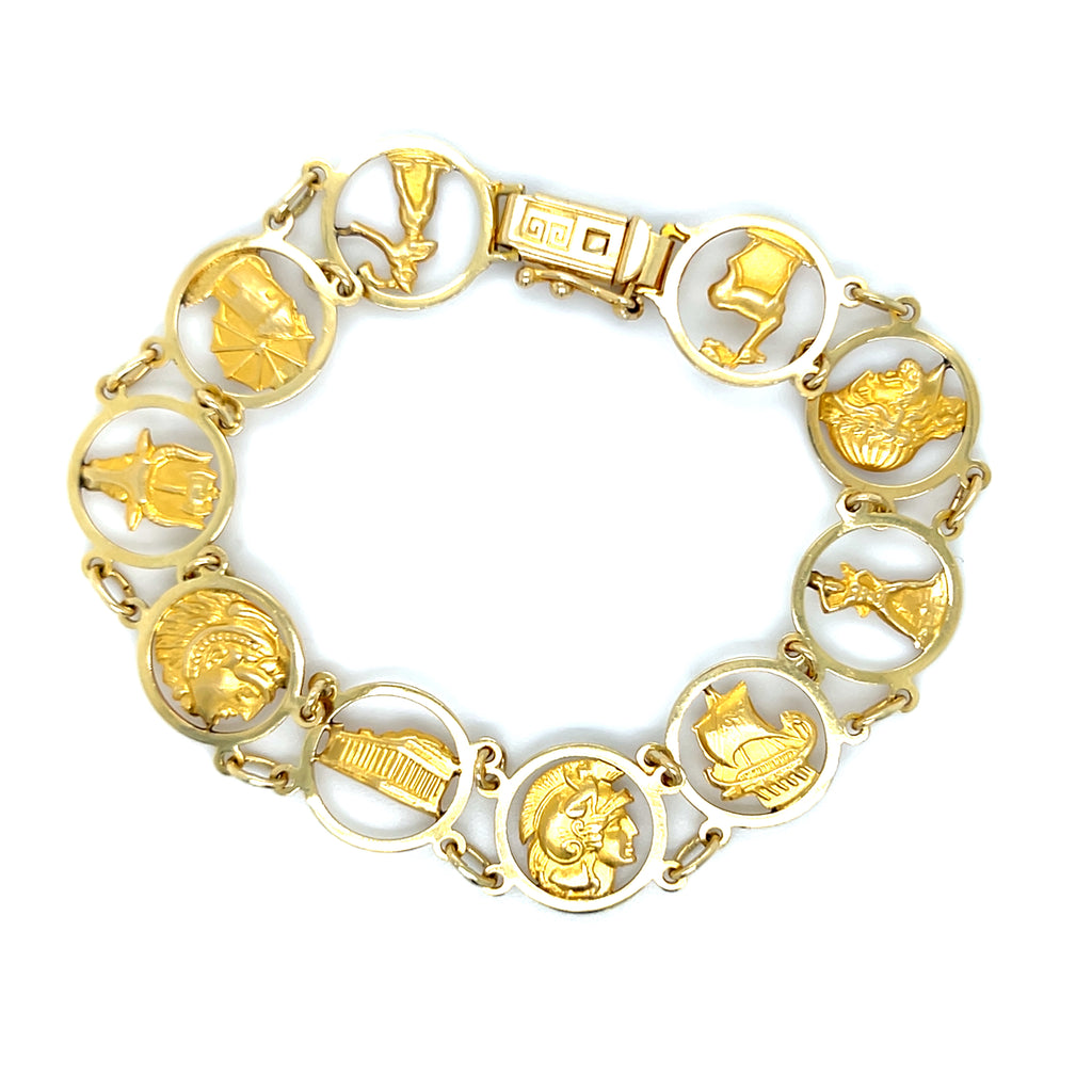 14K Yellow Gold Greek Bracelet a part of our Estate Collection