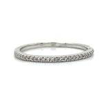 10K White Gold Diamond Wedding Anniversary Stackable Band - WJS Collection