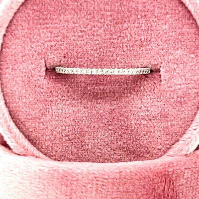 10K White Gold Diamond Wedding Anniversary Stackable Band - WJS Collection