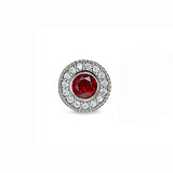 Kelly Waters Sterling Silver Pendant Charm Featuring a Simulated January Birthstone