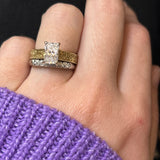 "Janet" 14K White Gold 7 Diamond Wedding Band 0.10 Carat Estate