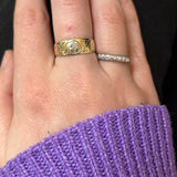 "Janet" 14K White Gold 7 Diamond Wedding Band 0.10 Carat Estate