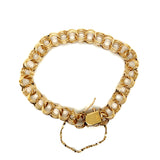 "Janey" 14KY 11.3g 7" Charm Bracelet with Serpentine Safety Chain Estate 525YWOPPQ