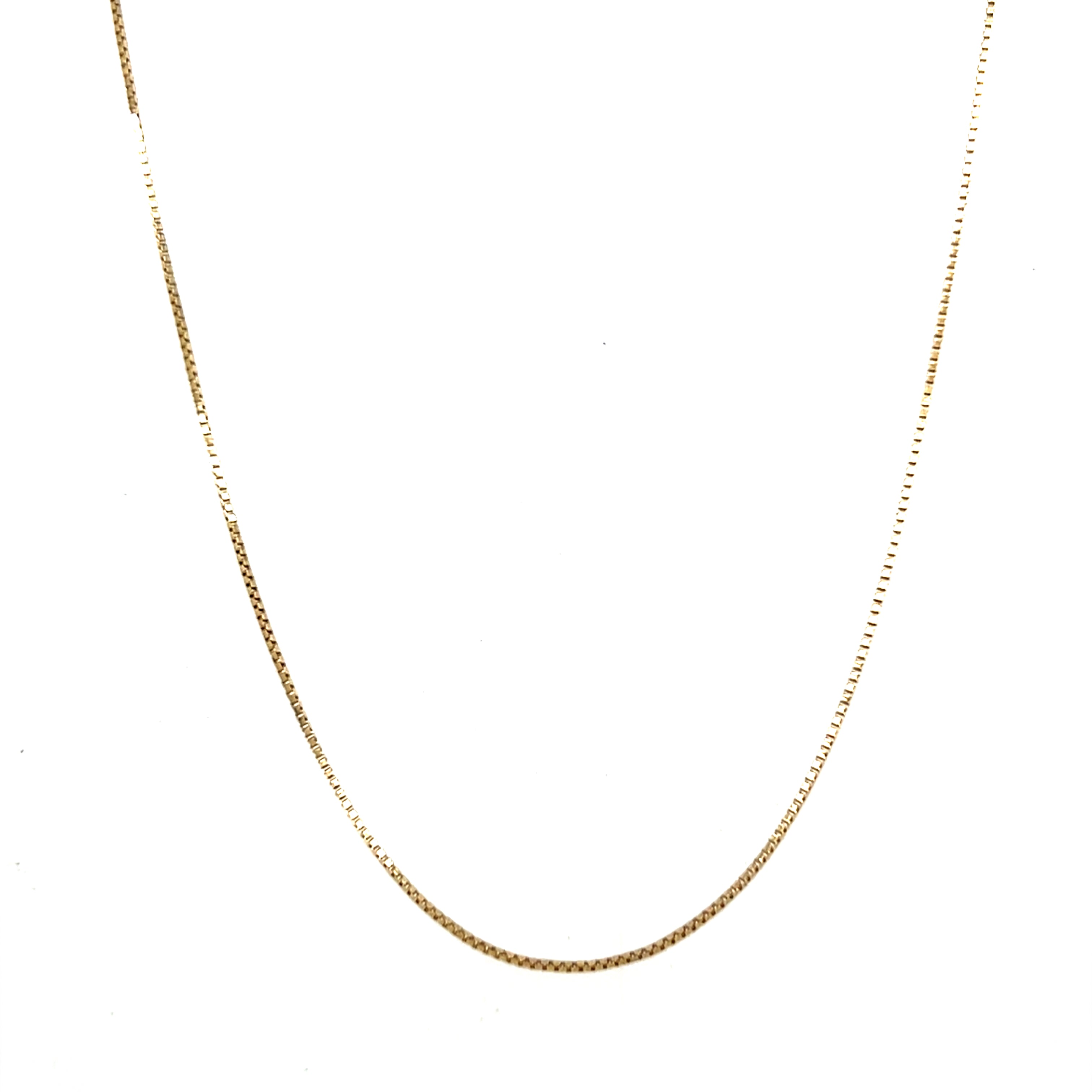 "Joan" 14K Yellow Gold 0.6mm Box Chain 18" Estate