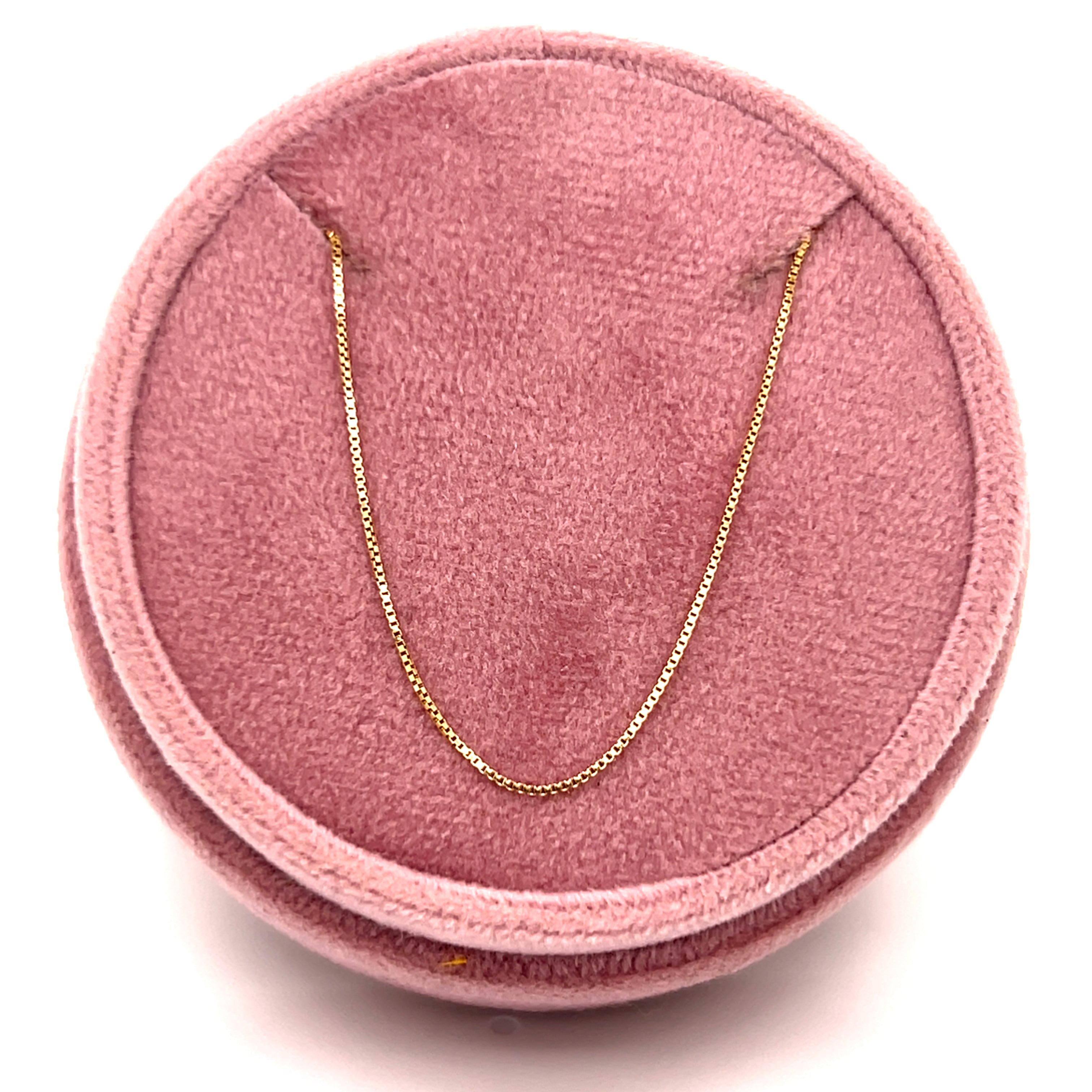 "Joan" 14K Yellow Gold 0.6mm Box Chain 18" Estate