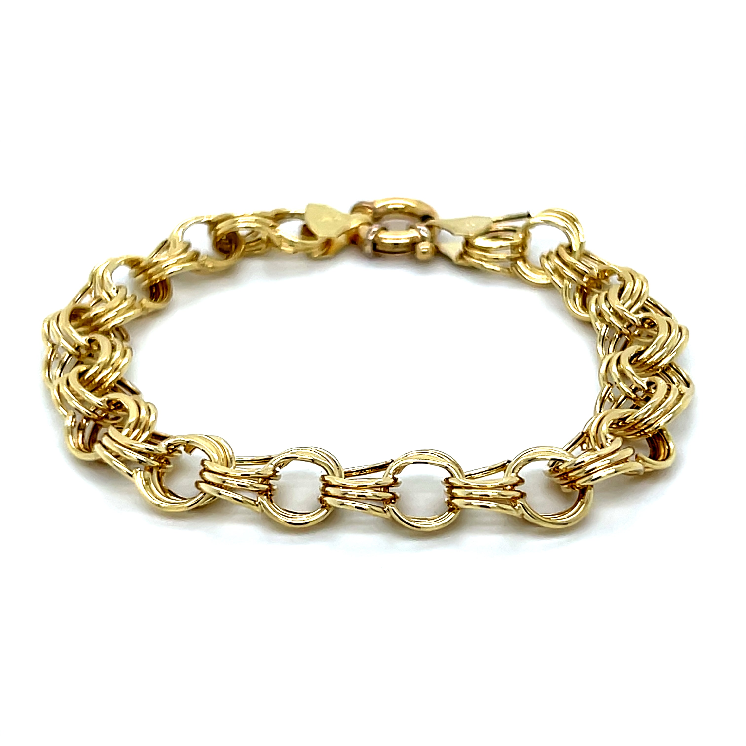 "Keres" 14K Yellow Gold 9.5g Charm Bracelet – 7" (Estate)