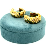 "Larissa" 14K Yellow Gold Hoop Earrings Estate LOI1124