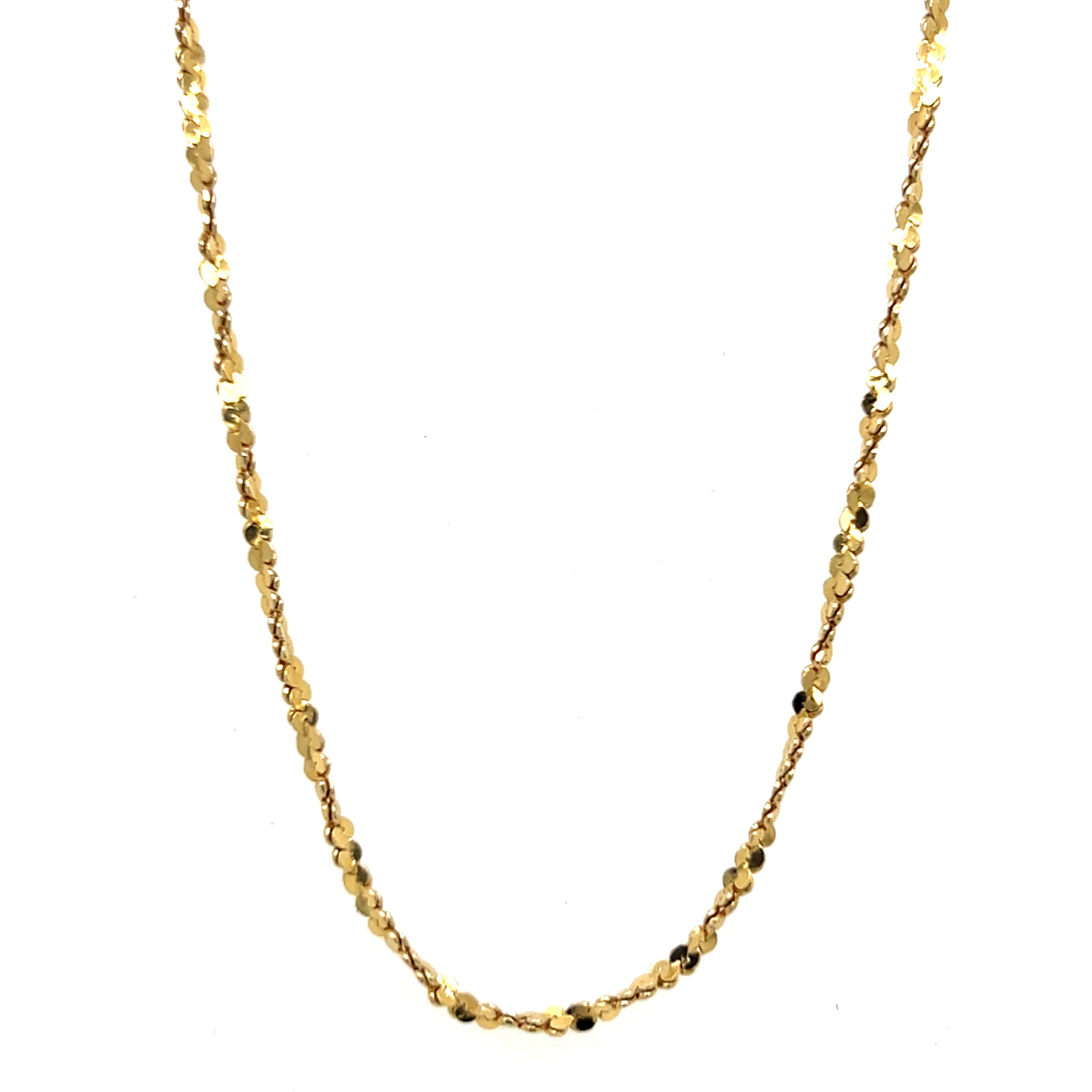 "Lexie" 14K Yellow Gold Spiral Serpentine Chain 18" Estate