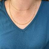 "Lexie" 14K Yellow Gold Spiral Serpentine Chain 18" Estate