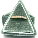 14K Yellow Gold 0.23 Carat Total Weight (9) Geometric Diamond Wedding Anniversary Stackable Fashion Band Ring