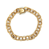 "Liddie Bug" 14K Yellow Gold 10g Charm Bracelet 7.25" Estate YTO3XW