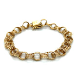 "Liddie Bug" 14K Yellow Gold 10g Charm Bracelet 7.25" Estate YTO3XW