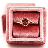 "Lil' Red" 14K Yellow Gold 0.40 TGW Ruby and Diamond Ring Estate