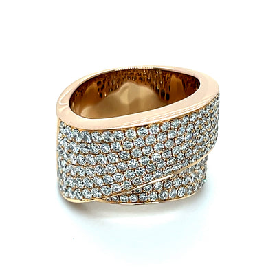 "London" 18K 14.7g Rose Gold 2.39CTW VS Multi Diamond Fashion Ring