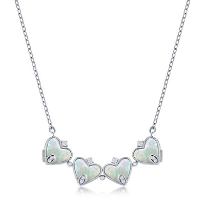 Sterling Silver 10mm Fluted Flower with Beaded Outline Necklace 16+2"