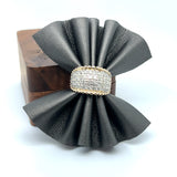 "Marigold" 14K White and Yellow Gold 1 Carat Diamond Beaded Band Estate