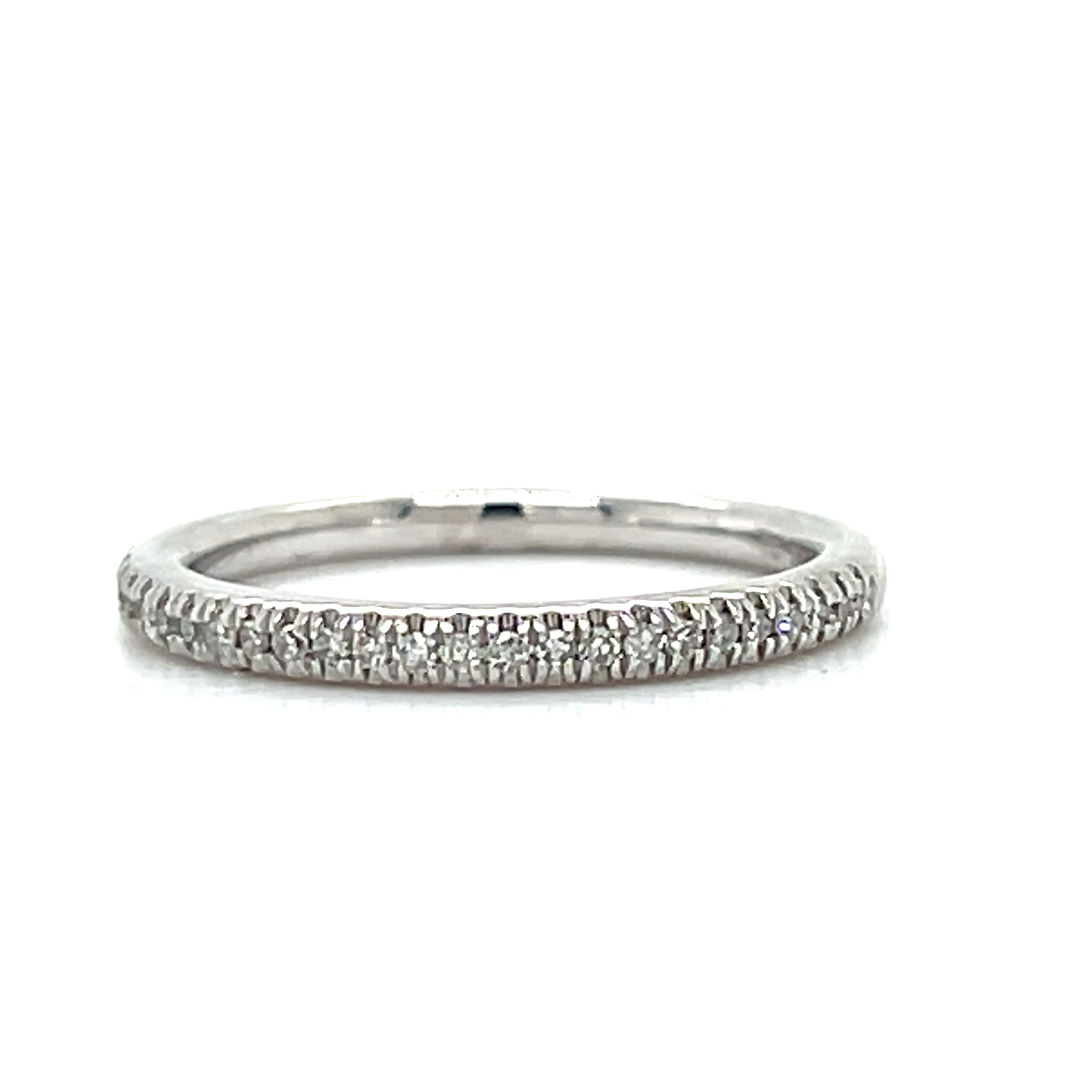 "Marley" 10K White Gold 0.12CTW Diamond Band Ring Estate