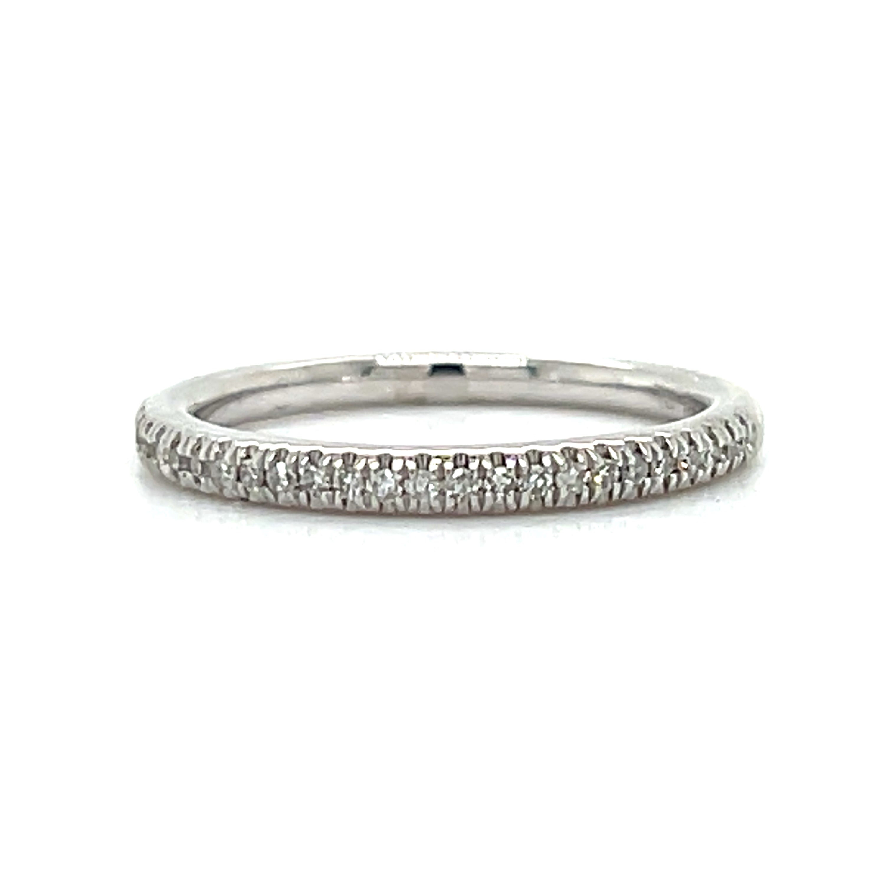 "Marley" 10K White Gold 0.12CTW Diamond Band Ring Estate