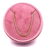 "Marsha" 14K Yellow Gold Box Chain 1.3mm 5.5g 18" Estate