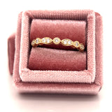 14K Yellow Gold 0.22 Carat Total Weight (11) Round Diamond Wedding Anniversary Stackable Fashion Ring