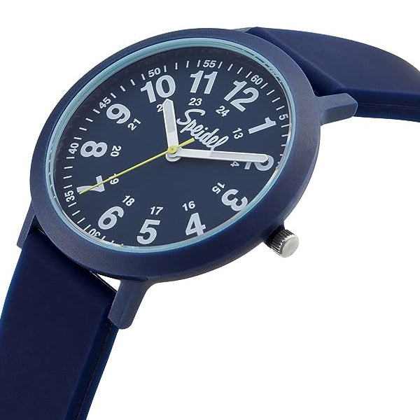 Speidel Recyclable Easy Reader Watch with Fashion Silicone Navy Strap