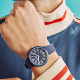 Speidel Recyclable Easy Reader Watch with Fashion Silicone Navy Strap