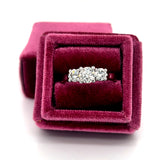 "Notre-Dame" 14K White Gold 0.93 Carat Total Weight Diamond 3-Stone Bridal/Engagement/Wedding/Anniversary Ring Estate PZXOTY225