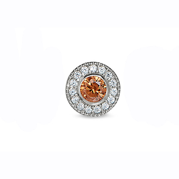 Kelly Waters Sterling Silver Pendant Charm Featuring a Simulated November Birthstone