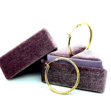 14K Yellow Gold 2x30mm Hoop Earrings – Estate