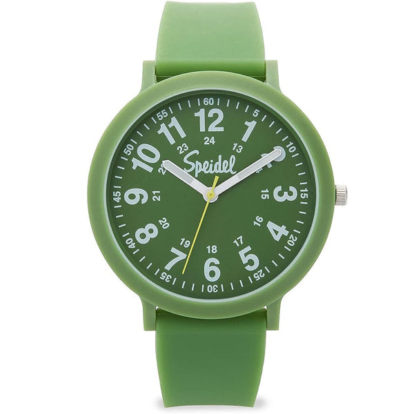 Speidel Recyclable Easy Reader Watch with Fashion Silicone Avocado Strap