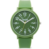Speidel Recyclable Easy Reader Watch with Fashion Silicone Avocado Strap